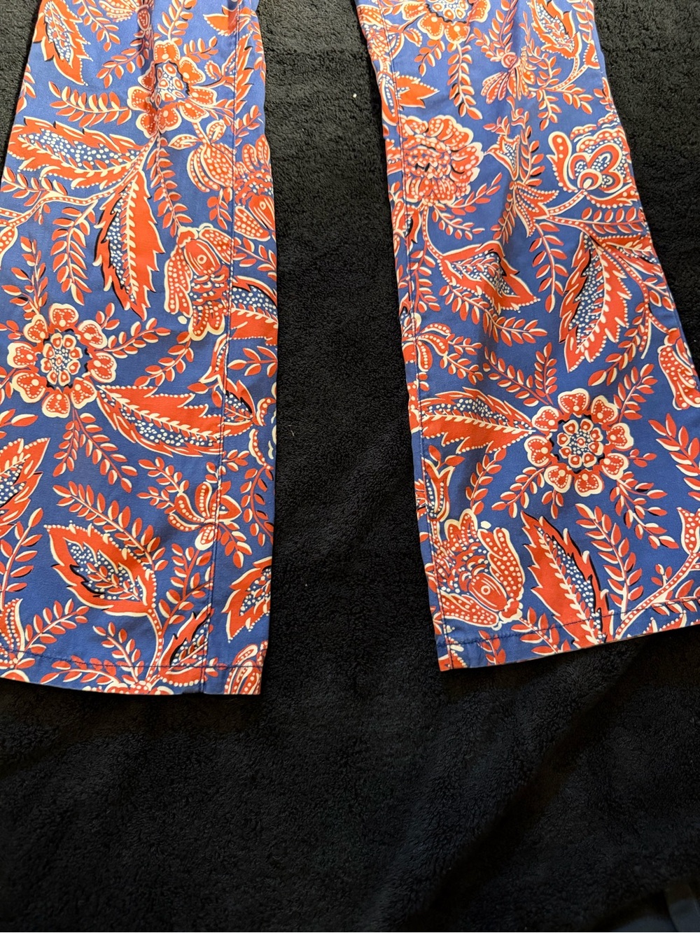 Vintage Tommy Hilfiger Womens Red White Blue Floral Flared Jeans 4 Paisley - Picture 3 of 8